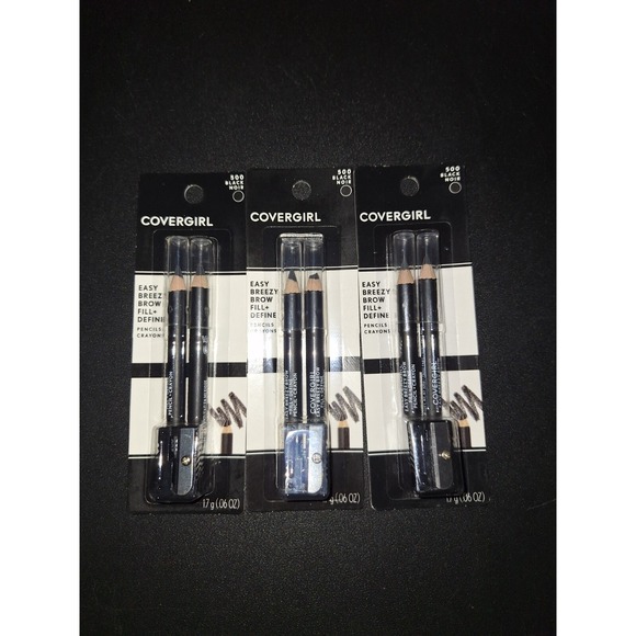 COVERGIRL Other - 3) PacksCovergirl Easy Breezy Brow Fill + Define 2 Ct Pencils #500 Black